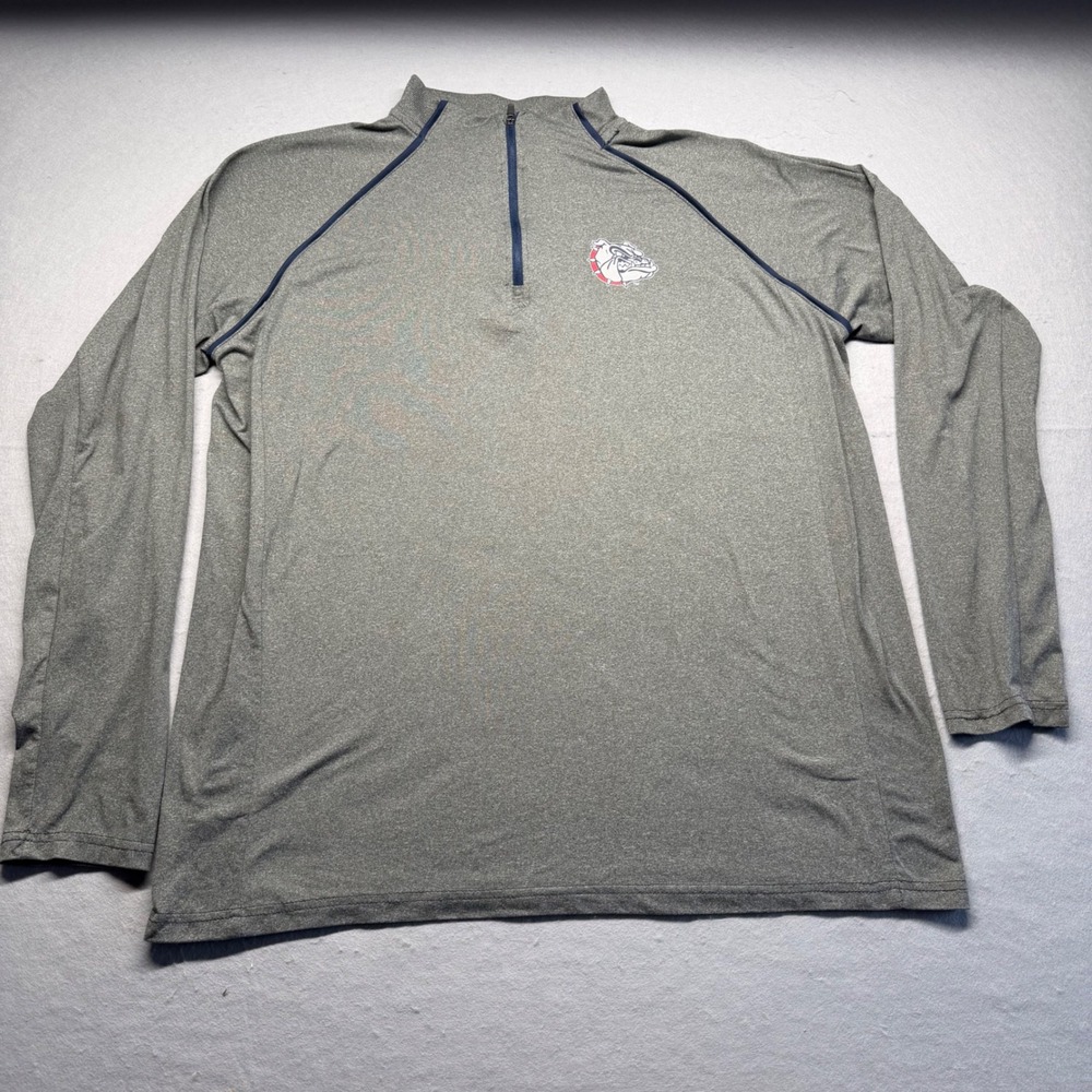 Colosseum Pullover Mens XL Gray Fresno State Bulldogs 1/4 Zip Performance Active